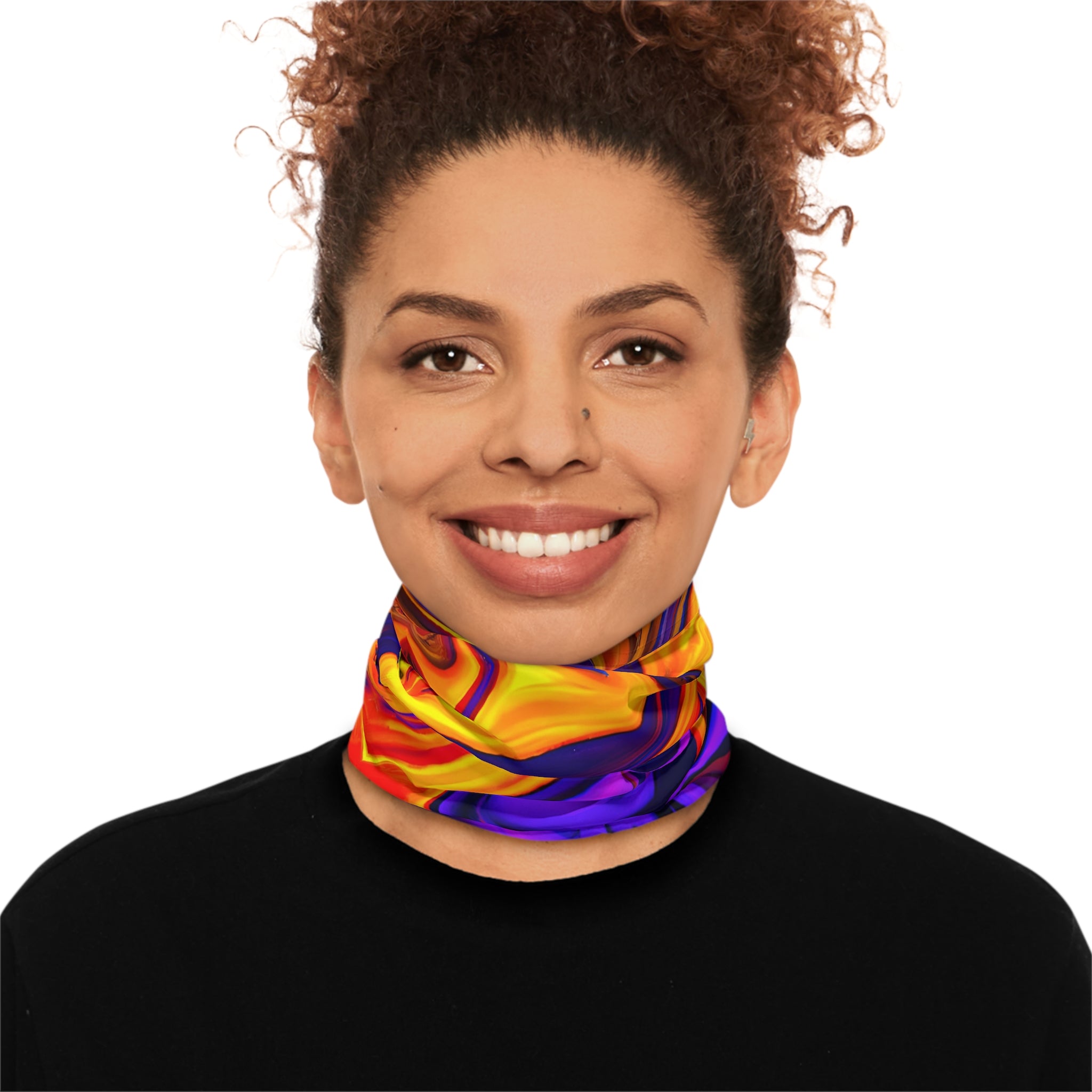 Trippy Flame Winter Neck Gaiter