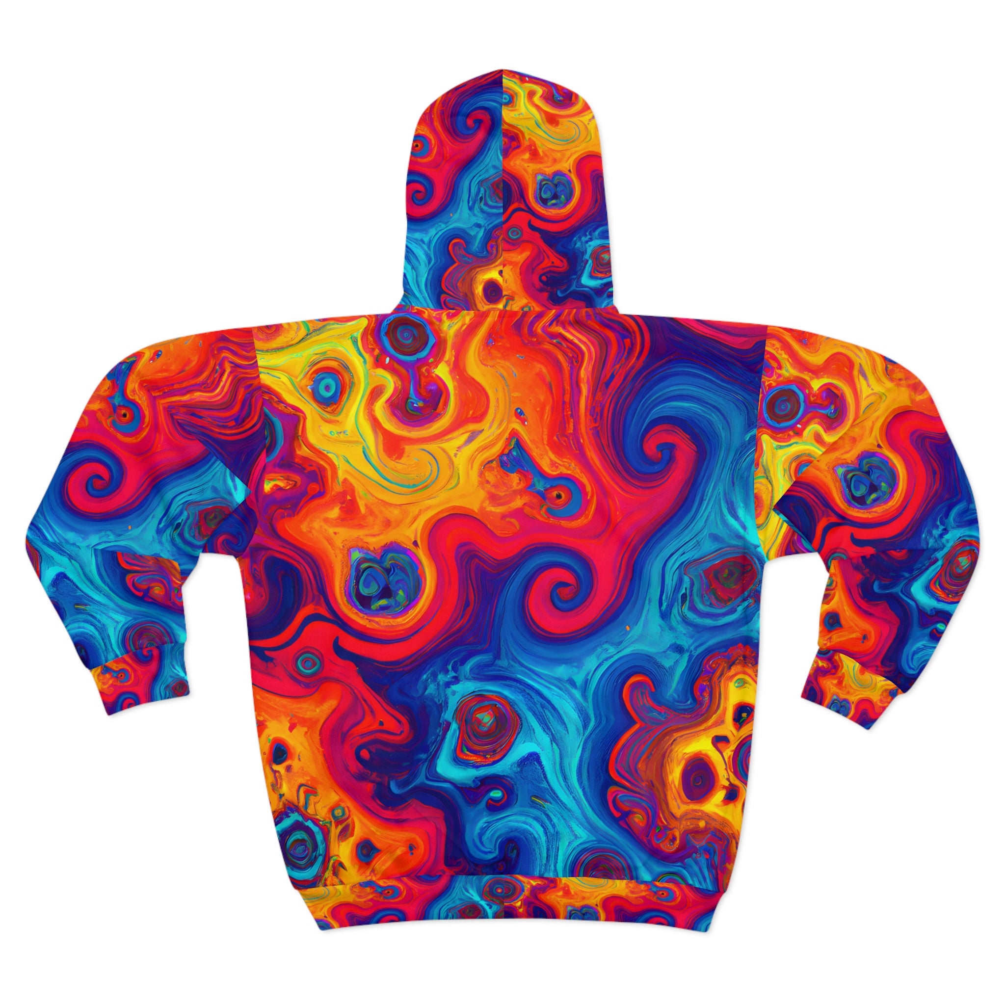 Amoebic Blue Unisex Zippered Hoodie