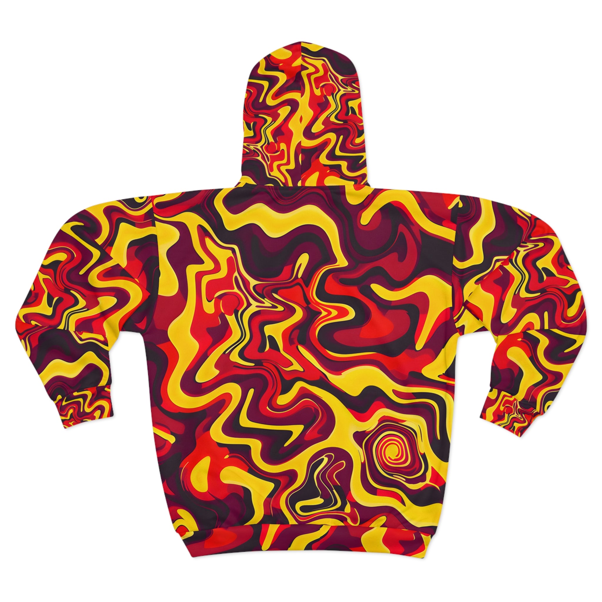 Crimson Lemon Twist Unisex Zip Hoodie