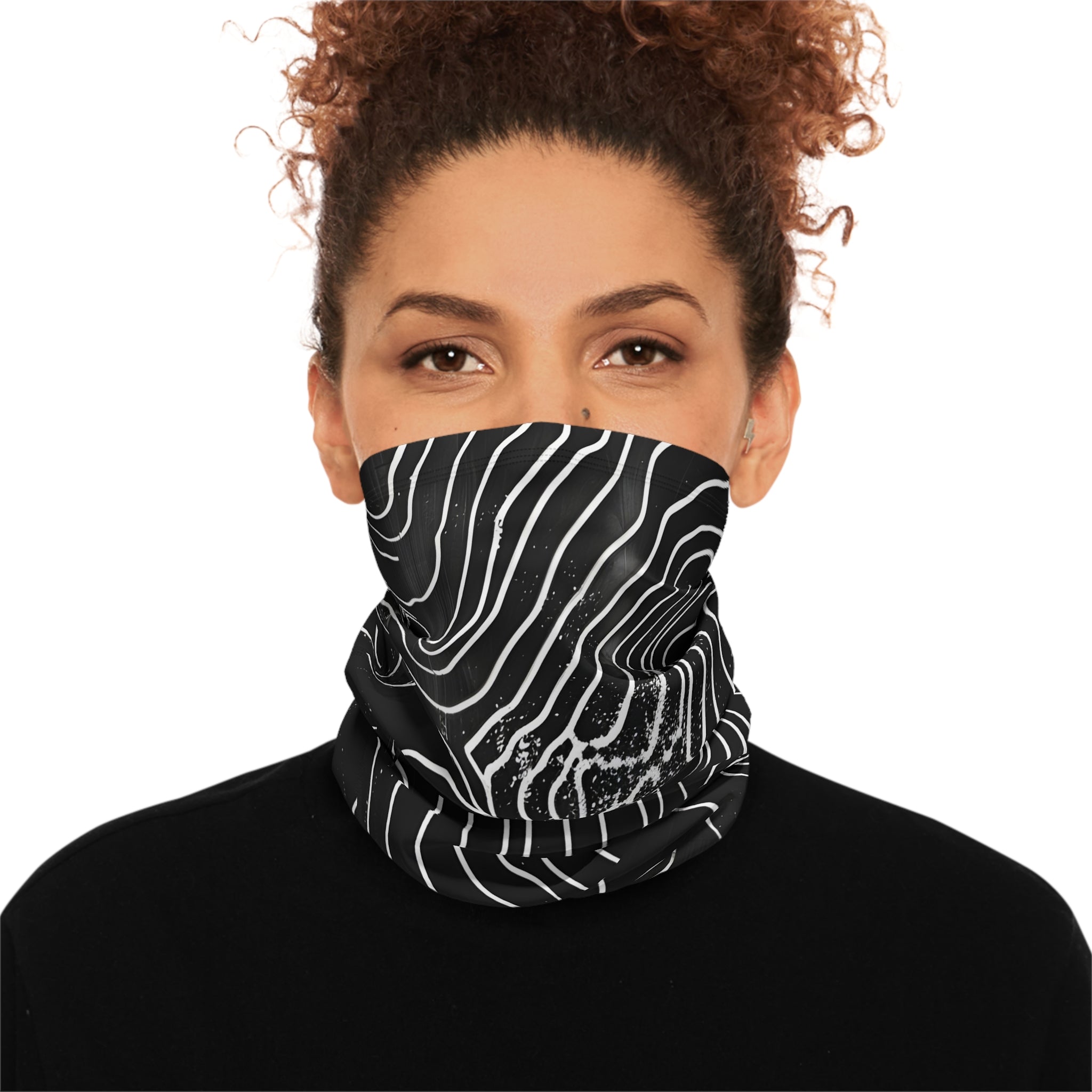 Black Topo Winter Neck Gaiter