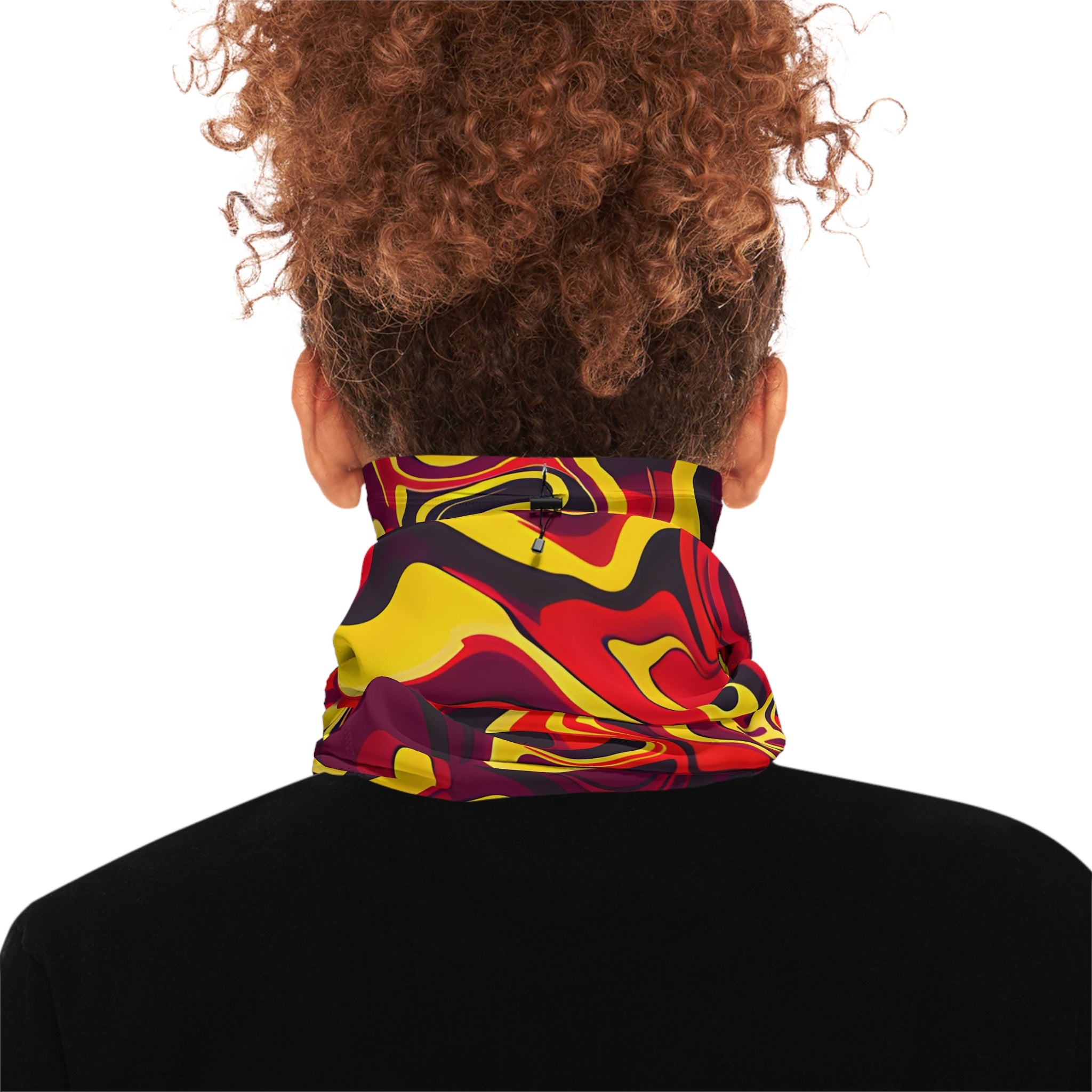 Crimson Lemon Twist Winter Neck Gaiter