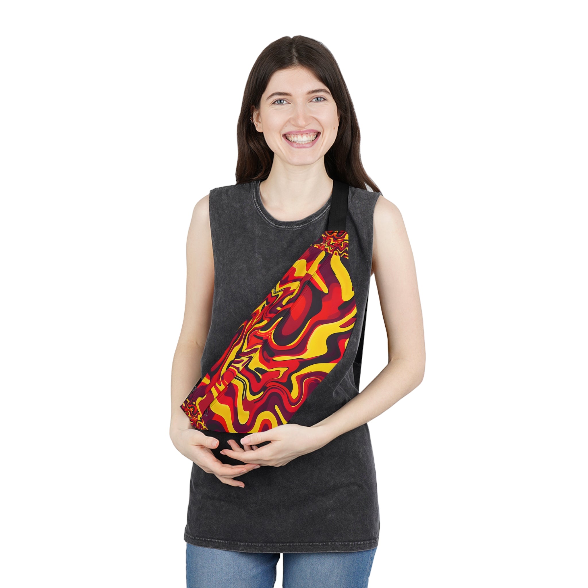 Crimson Lemon Twist Fanny Pack (Large)