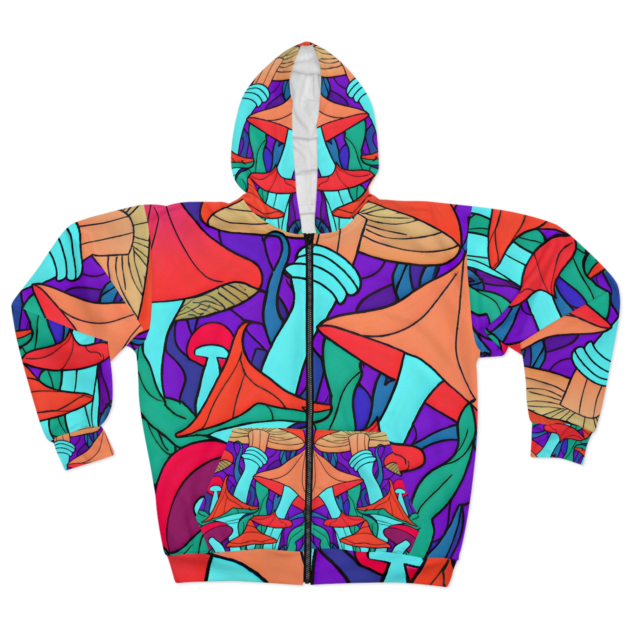 Mushroom Rip Unisex Zip Hoodie