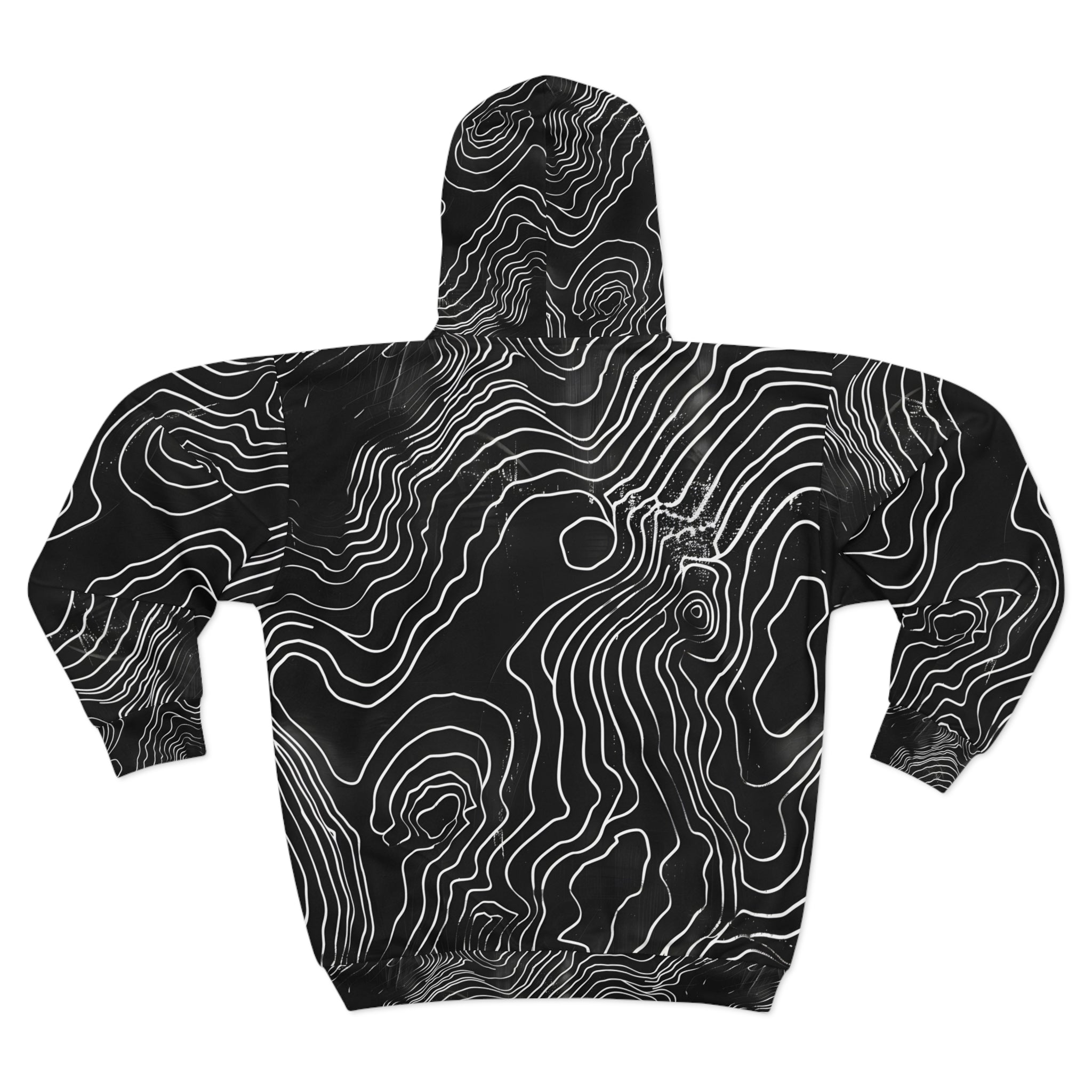 Black Topo Unisex Zip Hoodie