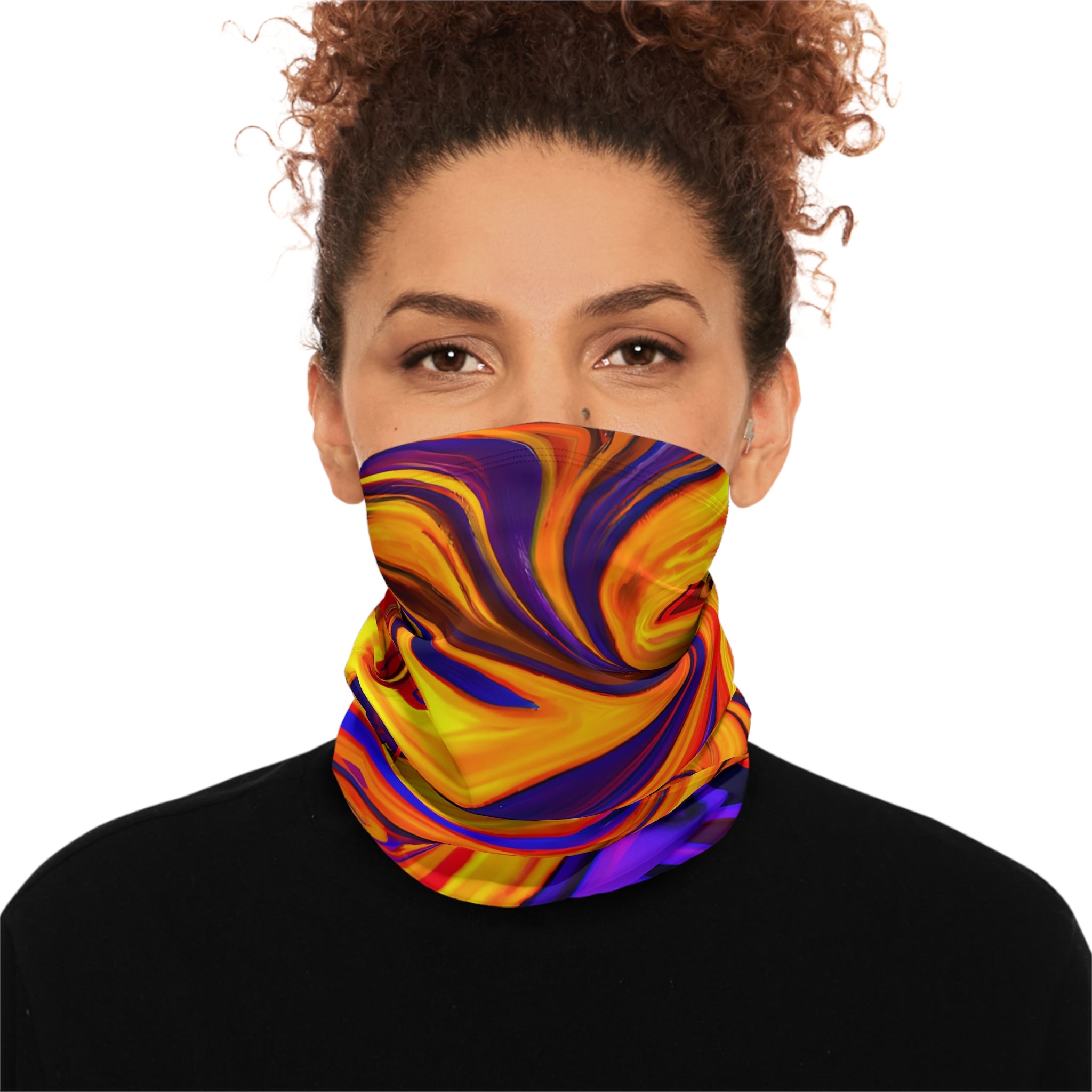 Trippy Flame Winter Neck Gaiter