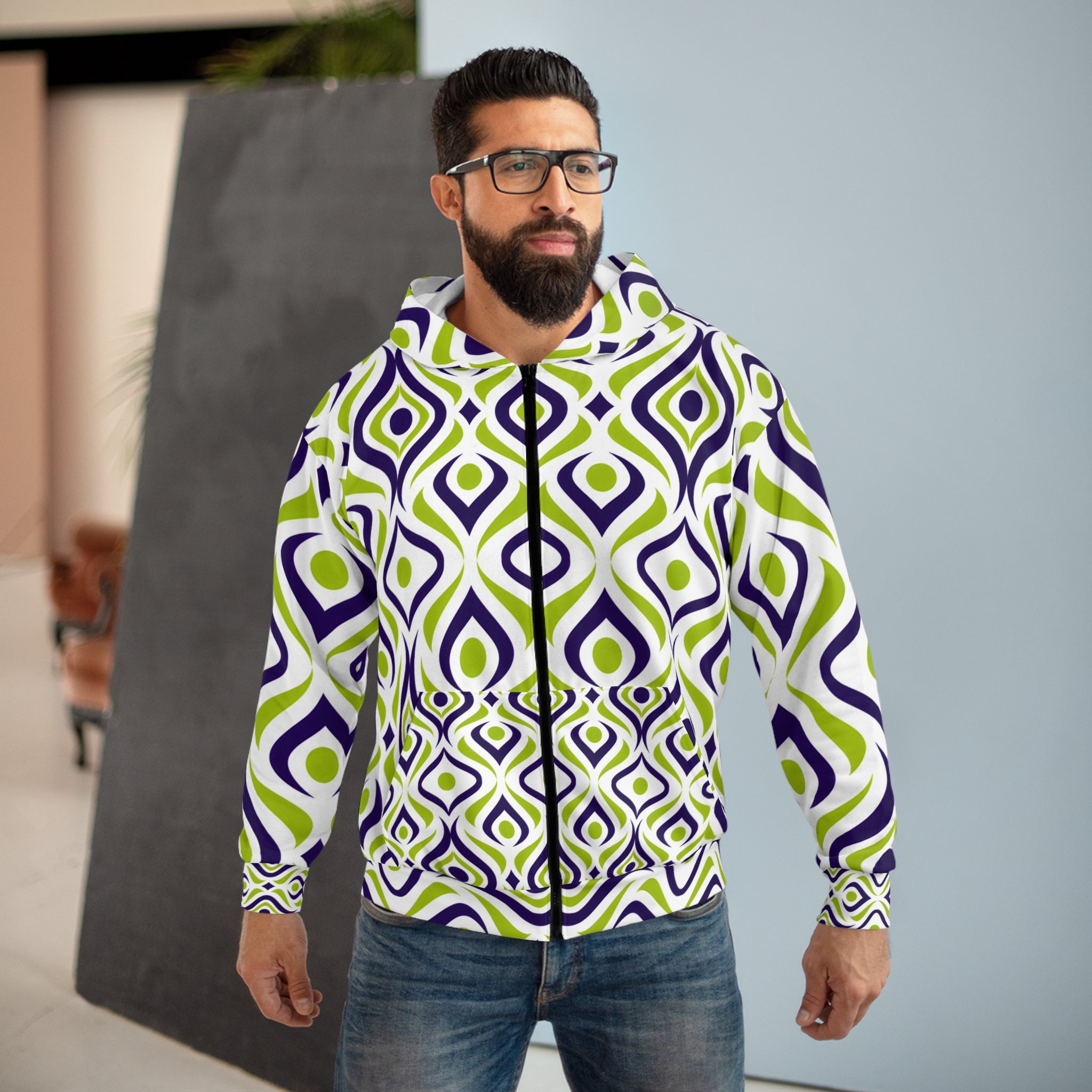 Green Rush Unisex Zip Hoodie