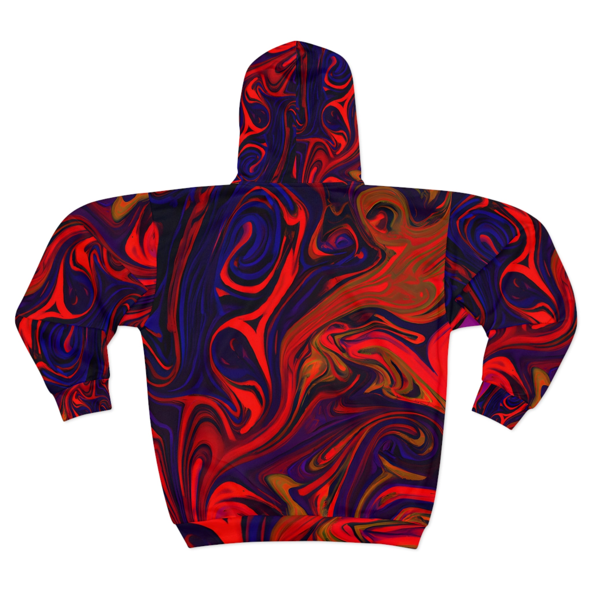 Enigmatic Red Unisex Zip Hoodie
