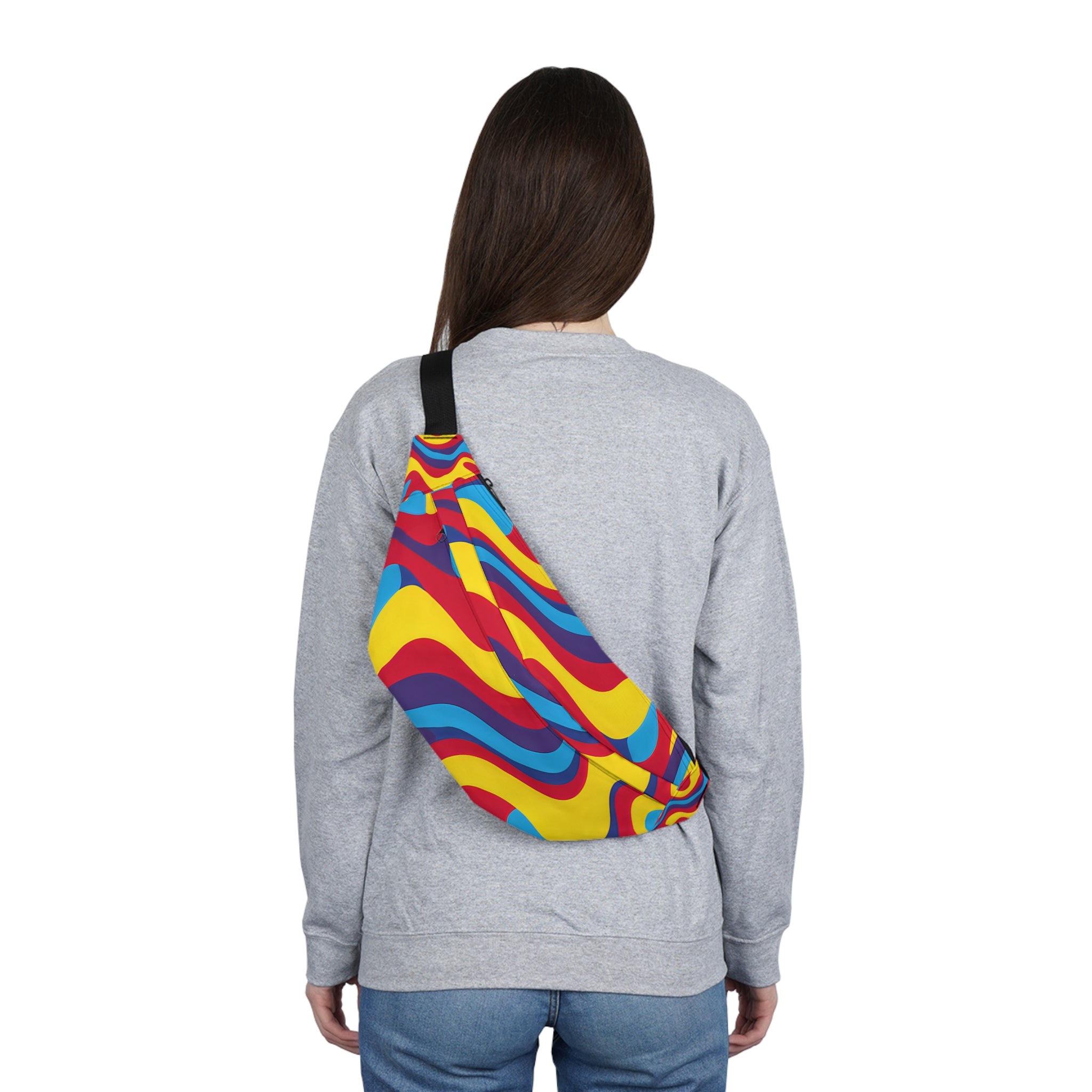Vibrant Trippy Rave Fanny Pack (Large)