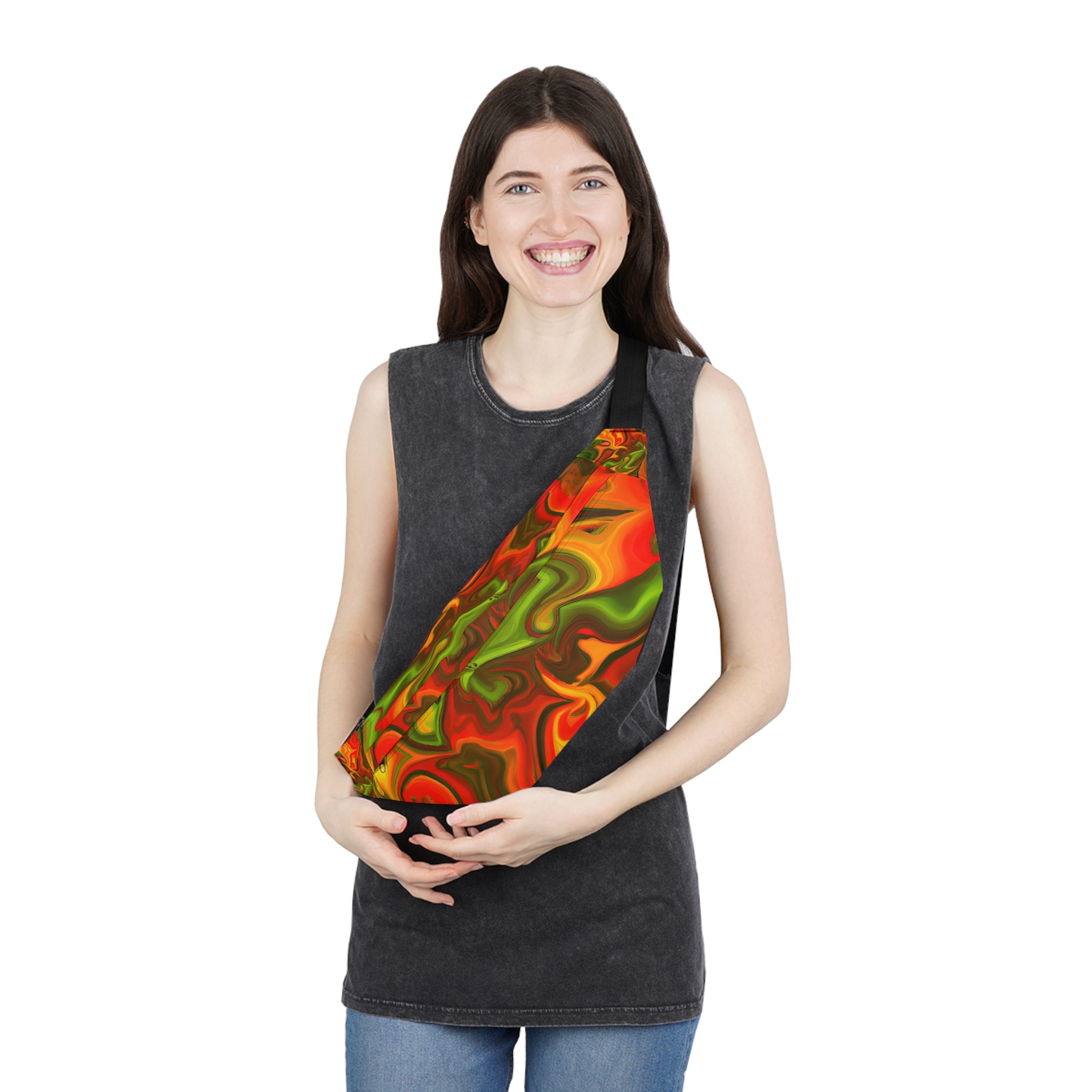 Orange Groove Fanny Pack (Large)