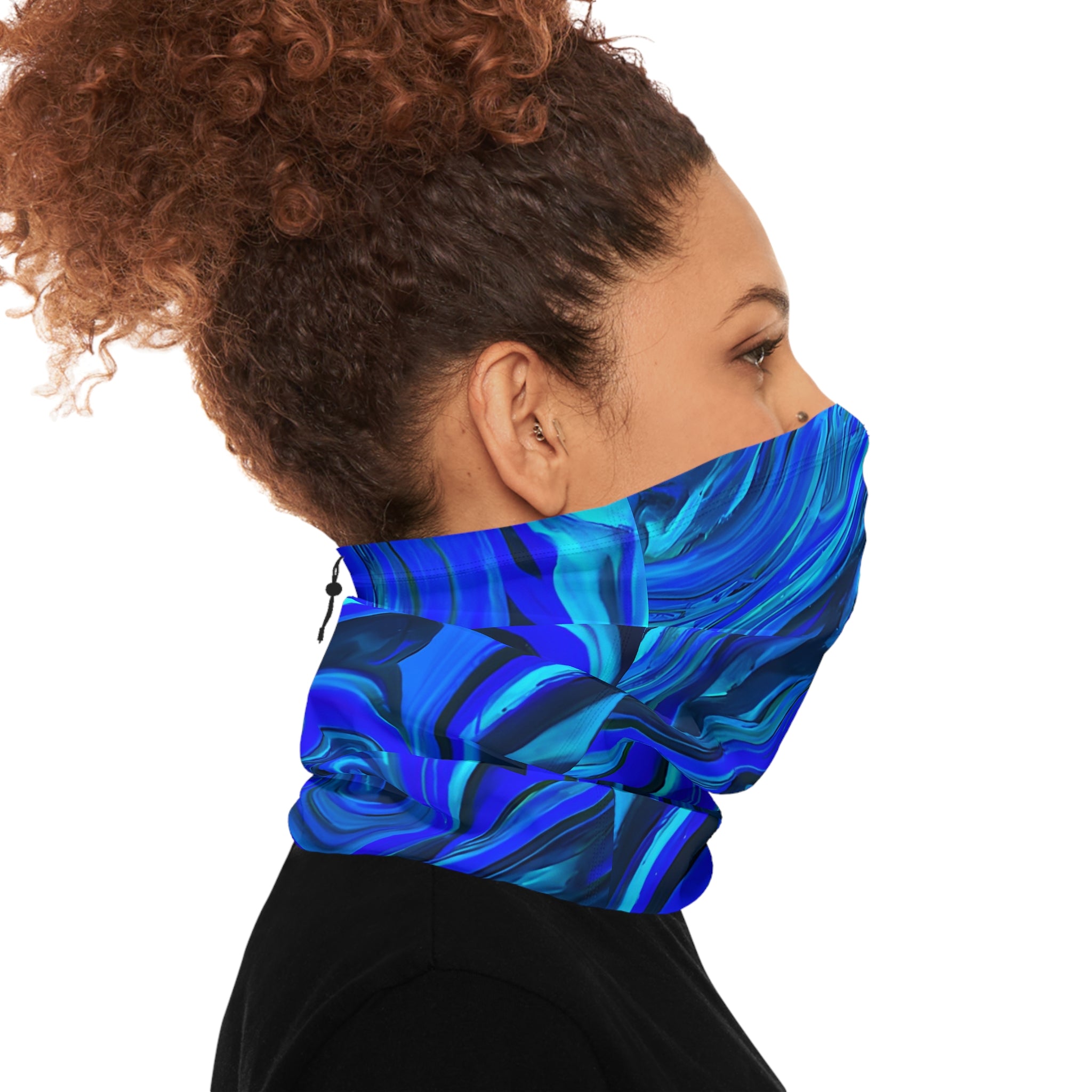 Frosty Blue Winter Neck Gaiter