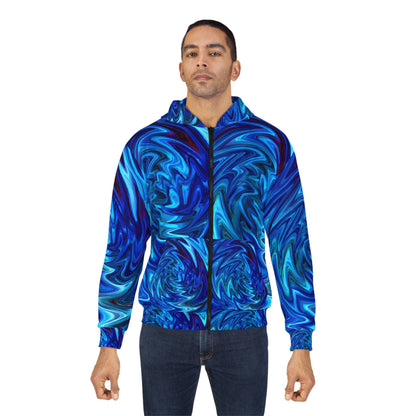 Vortex Blue Unisex Zippered Hoodie