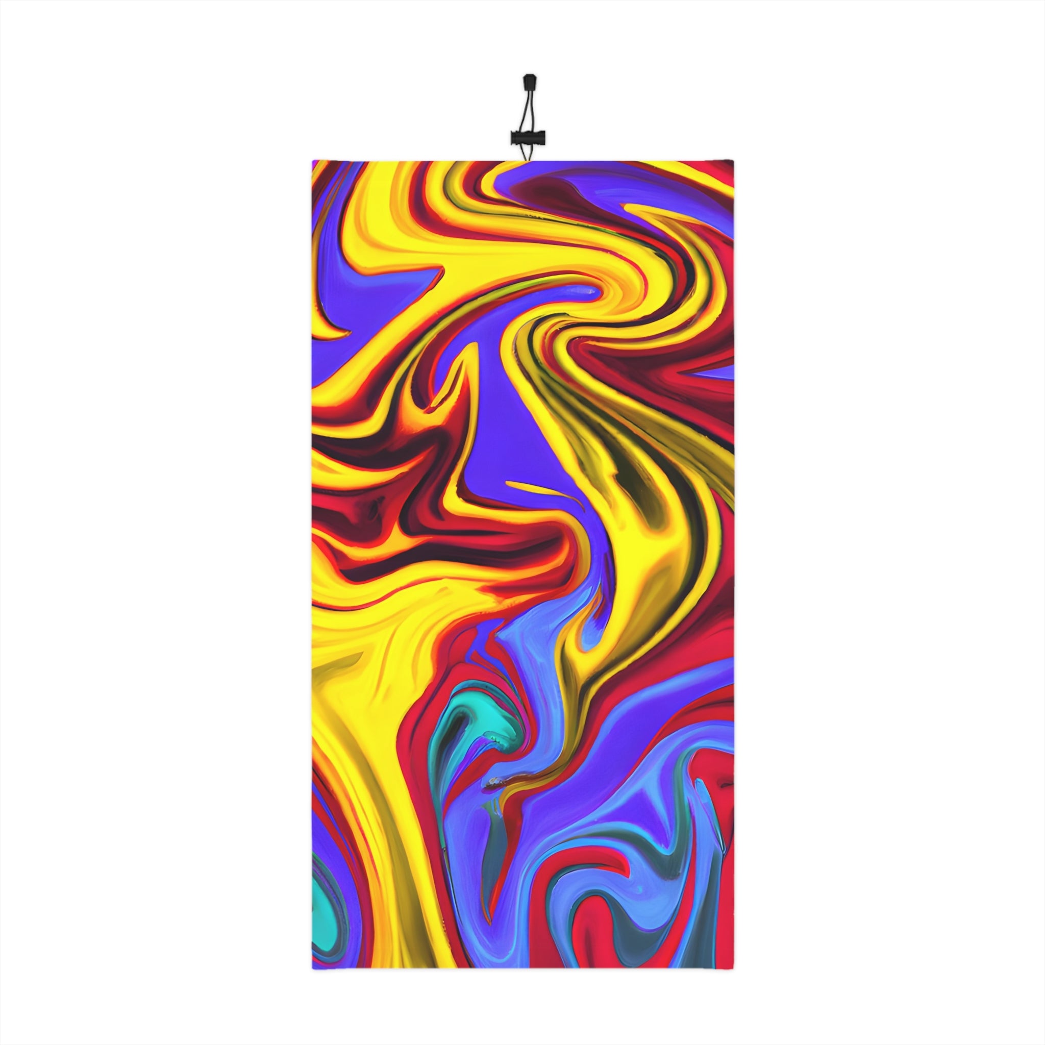 Trippy Yellow Swirl Winter Neck Gaiter