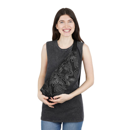 Black Topo Fanny Pack (Large)