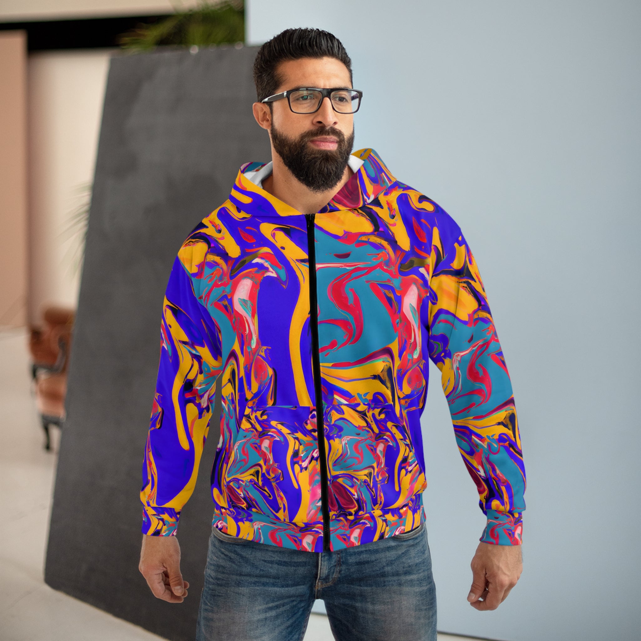 Lost Painting Unisex Zippered Hoodie