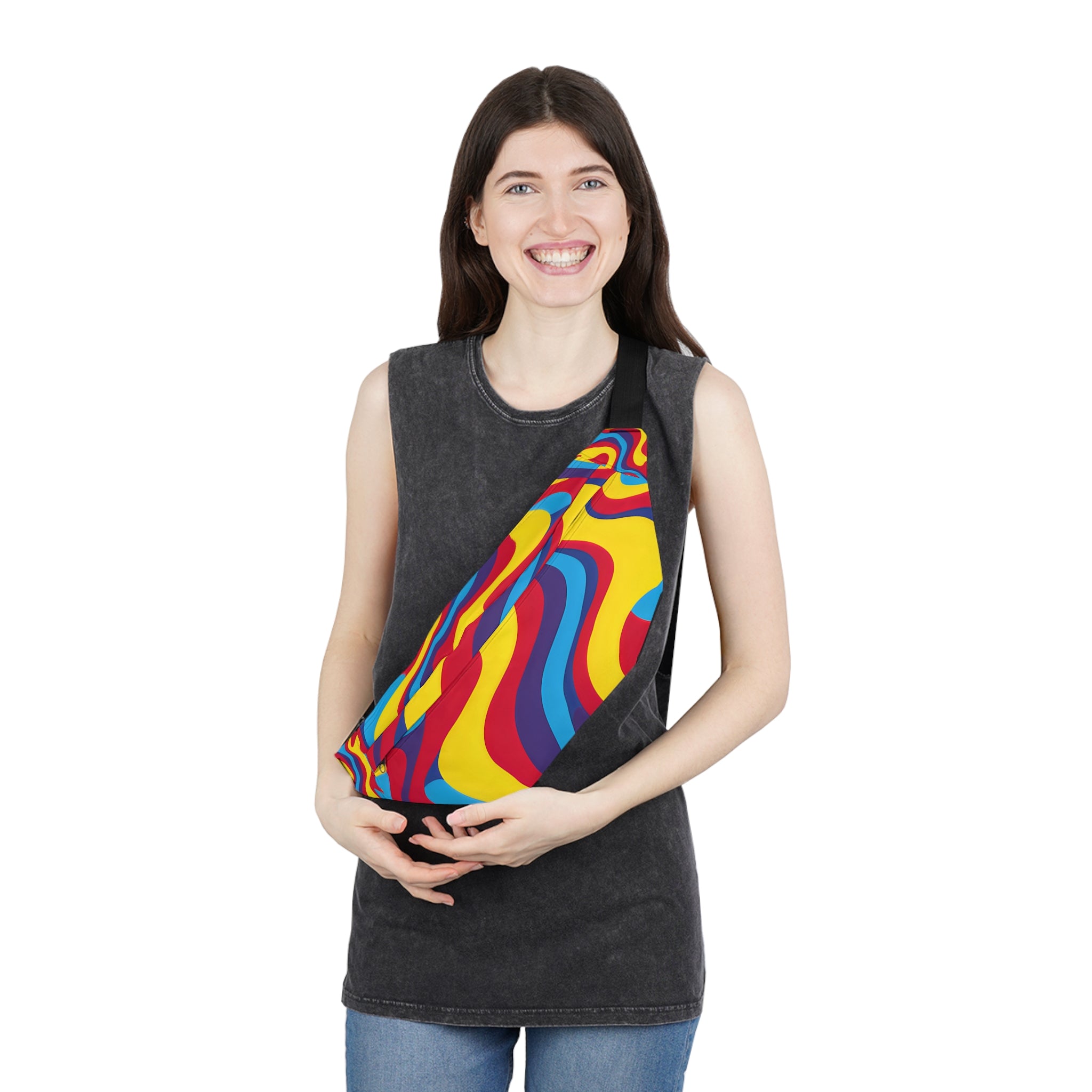 Vibrant Trippy Rave Fanny Pack (Large)