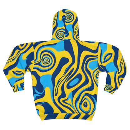 Twisted Blues Unisex Zip Hoodie