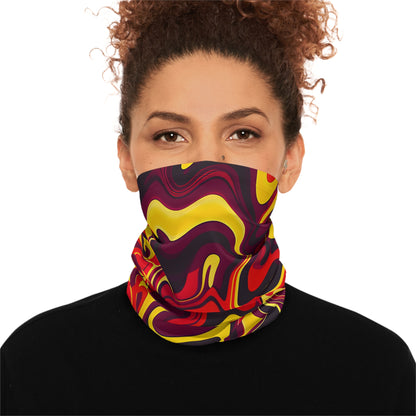 Crimson Lemon Twist Winter Neck Gaiter