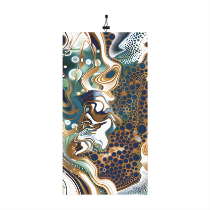 Sapphire Blue Gold Winter Neck Gaiter