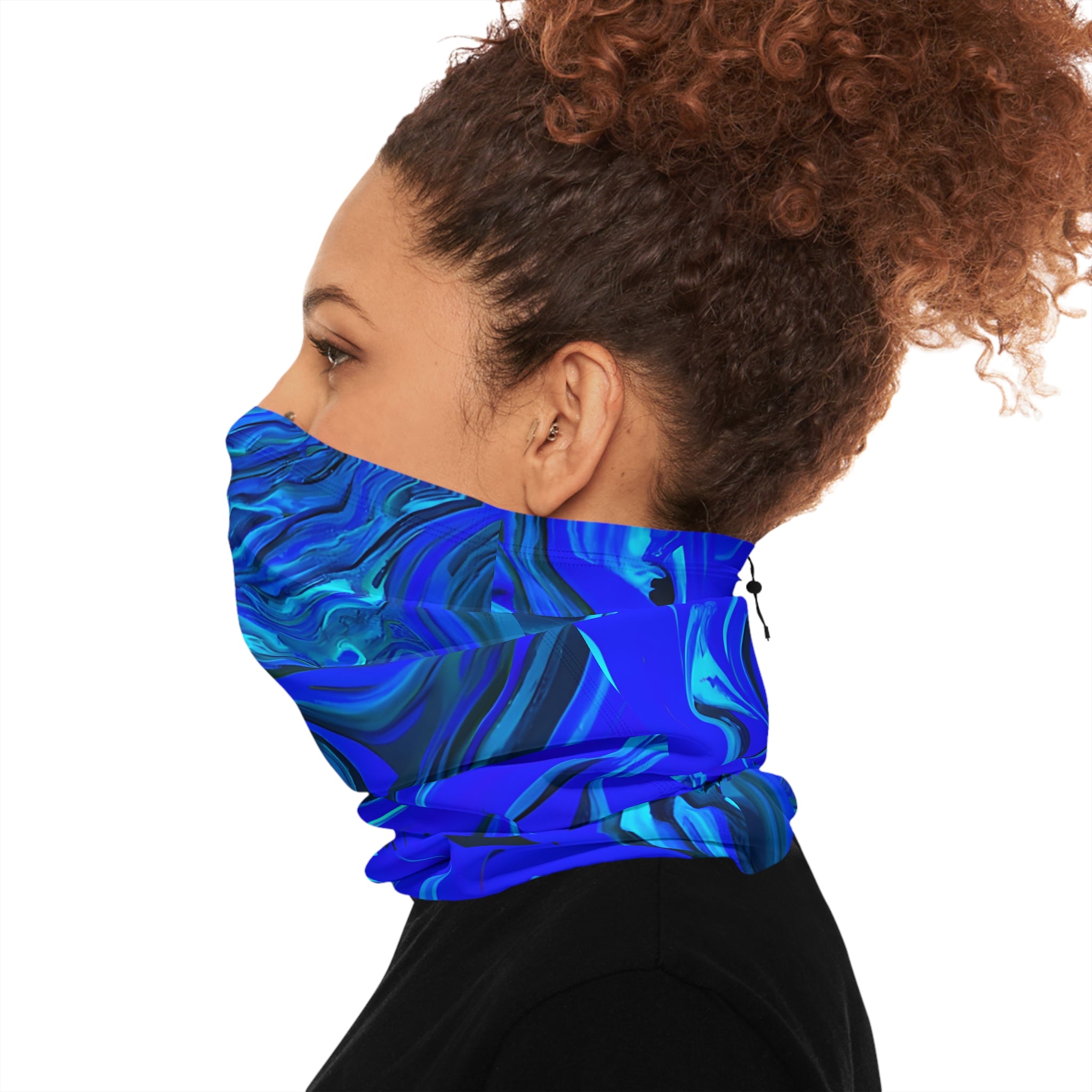 Frosty Blue Winter Neck Gaiter