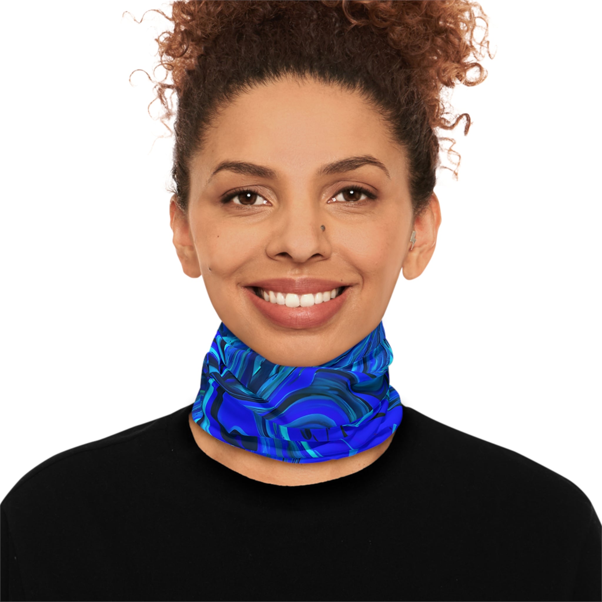 Frosty Blue Winter Neck Gaiter