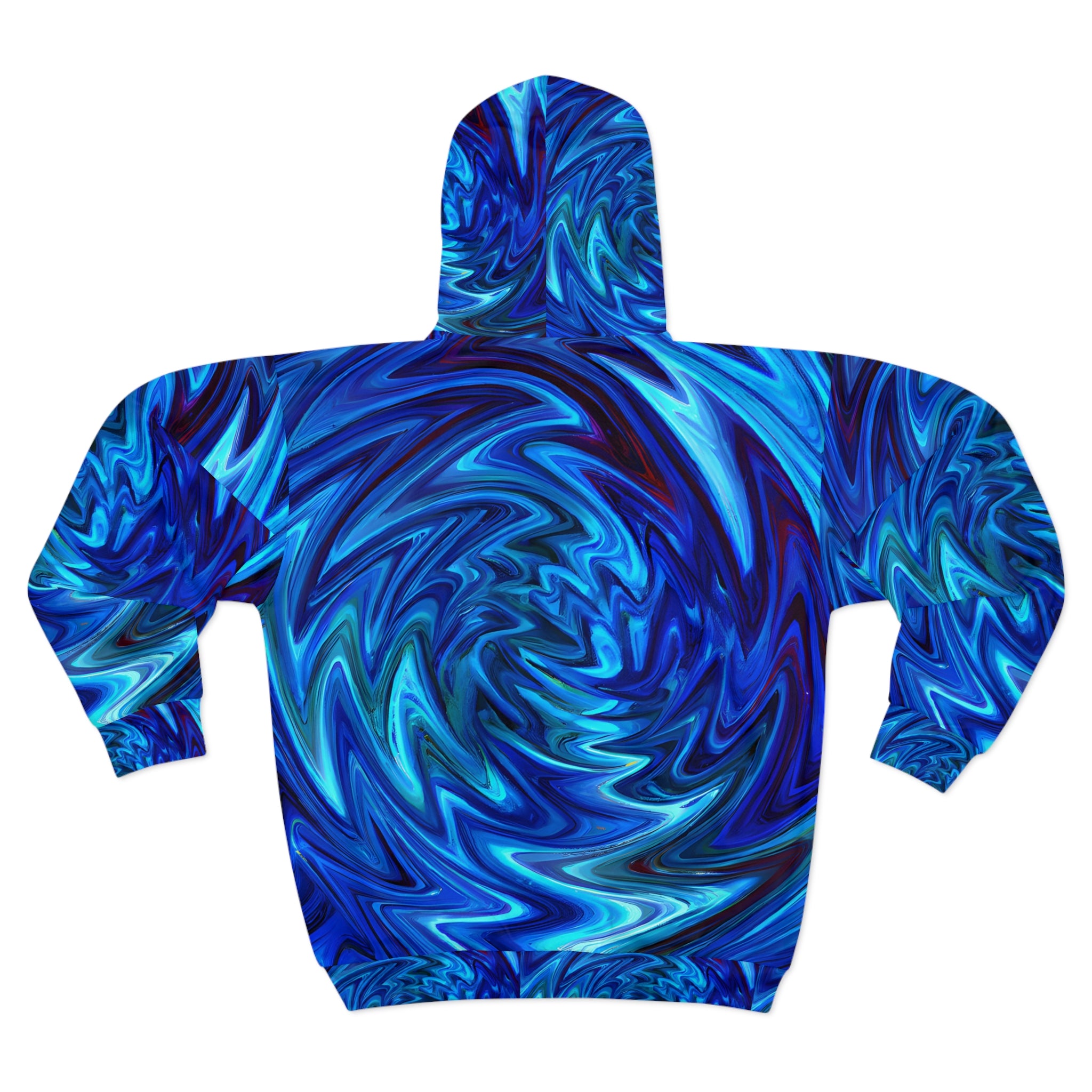 Vortex Blue Unisex Zippered Hoodie