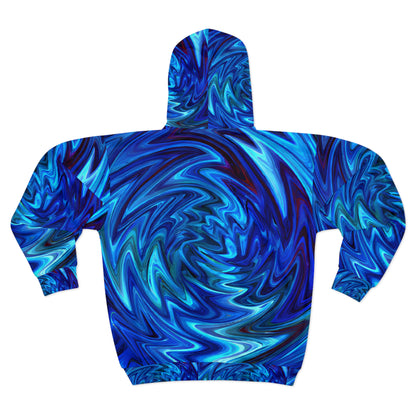 Vortex Blue Unisex Zippered Hoodie