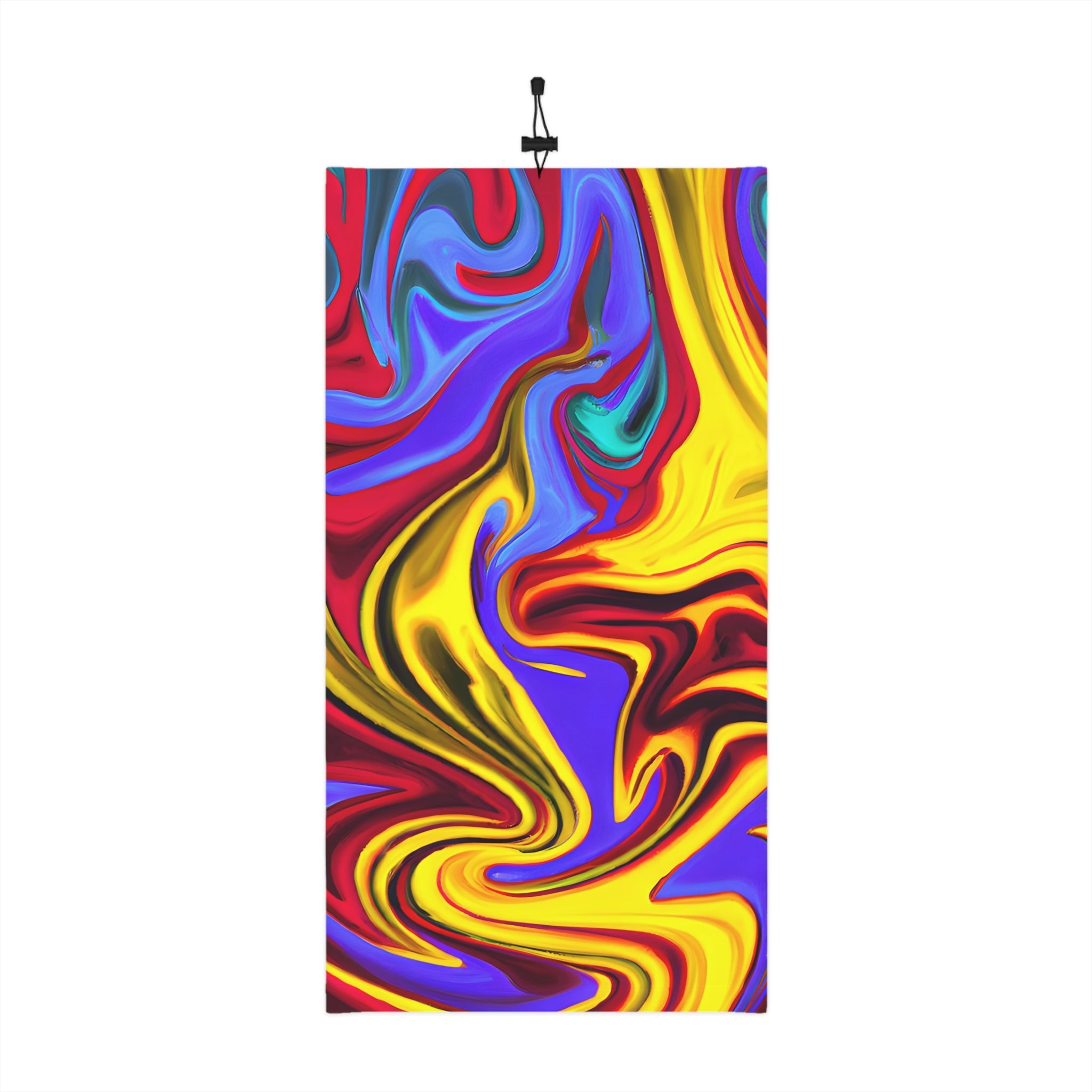 Trippy Yellow Swirl Winter Neck Gaiter