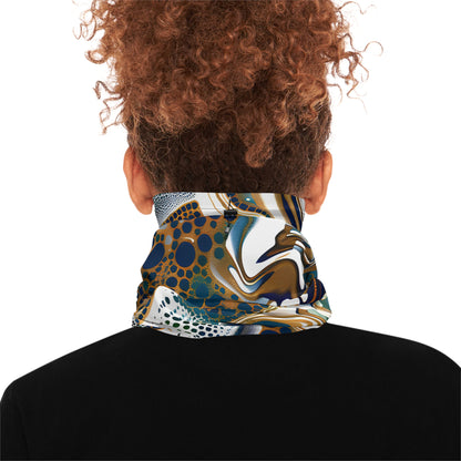Sapphire Blue Gold Winter Neck Gaiter