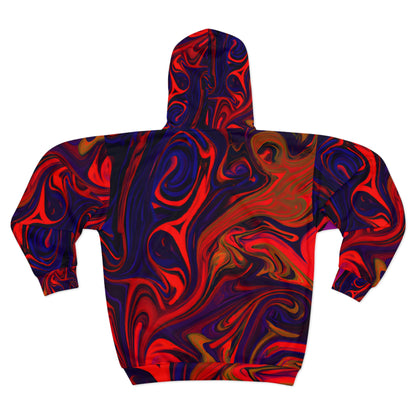 Enigmatic Red Unisex Zip Hoodie
