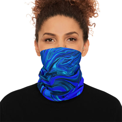 Frosty Blue Winter Neck Gaiter